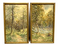 Two Framed & Signed Watercolor Paintings By Jack M
