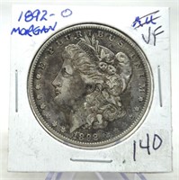 1892-O Silver Dollar VF