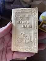 Adorable Antique Baby Coin Bank Book