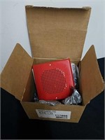 Square Grill red speaker
