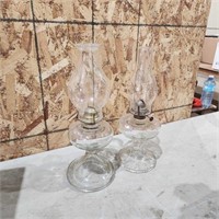 2- Oil lamps 17"