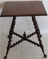 HUNZINGER STYLE PARLOR TABLE, ROPE TWIST