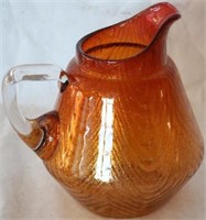 AVENTURINE HANDLED PITCHER W/ LOOP MOTIF,