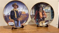 (2) Franklin Mint LE John Wayne Collector Plates