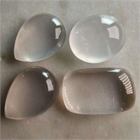 66 Ct Cabochon Rose Quartz Gemstones Lot of 4 Pcs,