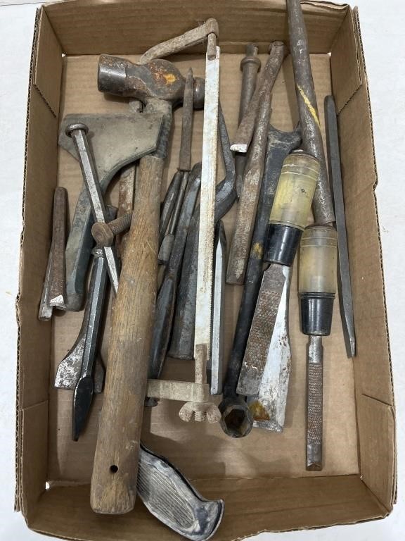 Flat with Files, Chisels, Hacksaw and More