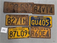 Vintage Pennsylvania License Plates