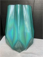 Unique Mid Century MCM Green Diamond Art Glass