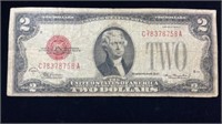 Series 1928-D Red Seal 2 Dollar Bill