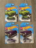 Hot Wheels Die Cast Cars Bundle of 4 on card