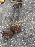 (2) 7000 LB 8 LUG TRAILER AXLES