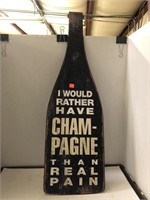 Inspirational Champagne Metal Sign
