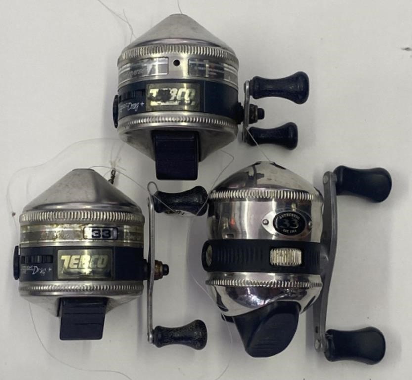 Zebco 33 Spincast Fishing Reels
(Bidding 1x qty)