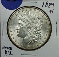 1889 Morgan Dollar Ch. AU