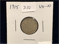1915 Can Silver Ten Cent Piece  VG10