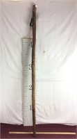 Vintage Wormwood Walking Staff With Inlaid Coins