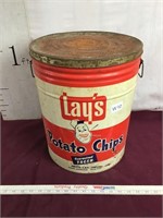 Vintage Lays Potato Chip Metal Can