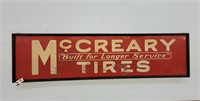 Antique Framed Tin Mc Creary Tires Sign