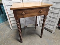 Antique Side Table w Drawer 21 x 17 x 28 3/4"h