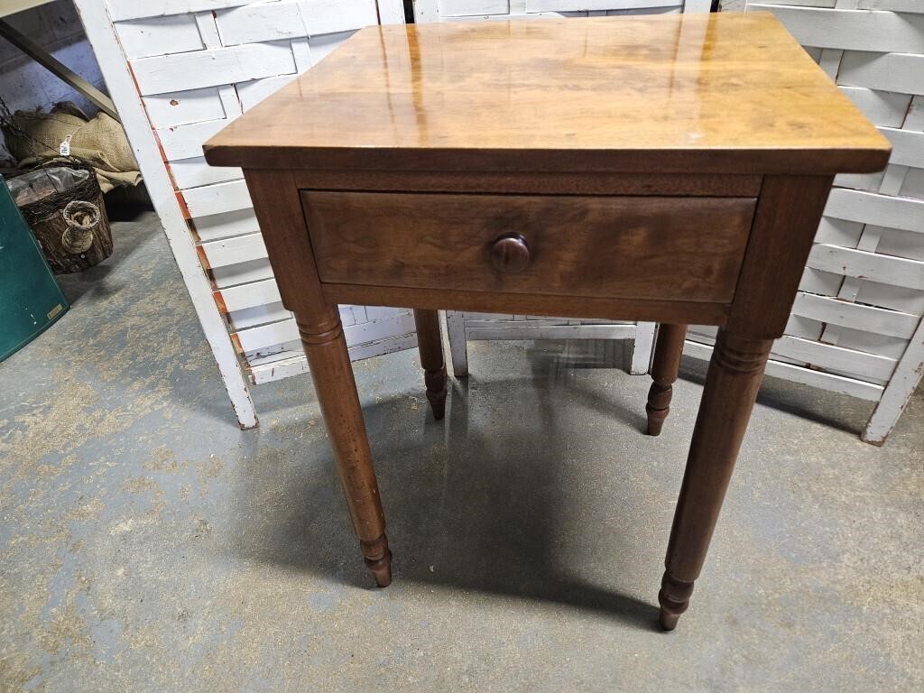Antique Side Table with Drawer 21x 18.5X 29"h