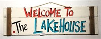 Welcome to the Lake House Wooden Sign