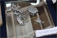 SIGNED PEWTER BROOCHES - NOT DISPLAY
