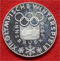 1976 Austria Silver Proof 100 Shilling Olympic Com