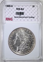 1888-S MORGAN DOLLAR RNG CH BU