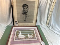 **PICTURE OF GEESE & JFK DRAWING