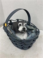 Dog in Basket Decor