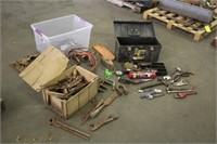 Wood Box w/Tools, Toolbox w/Tools & Tote Jumper