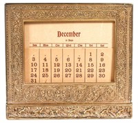 TIFFANY VENETIAN Gilt Bronze Desk Calendar