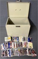 Assortment of Sports Cards w/ Metal Box