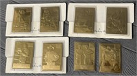 (8) Gold Foiled Plated WWE/WWF Wrestling Cards