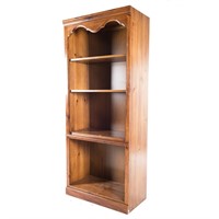 Stained pine book shelf