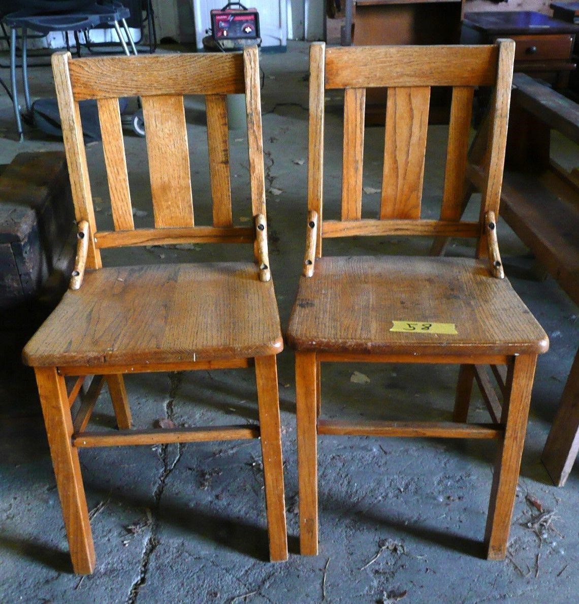 2 Oak Chairs