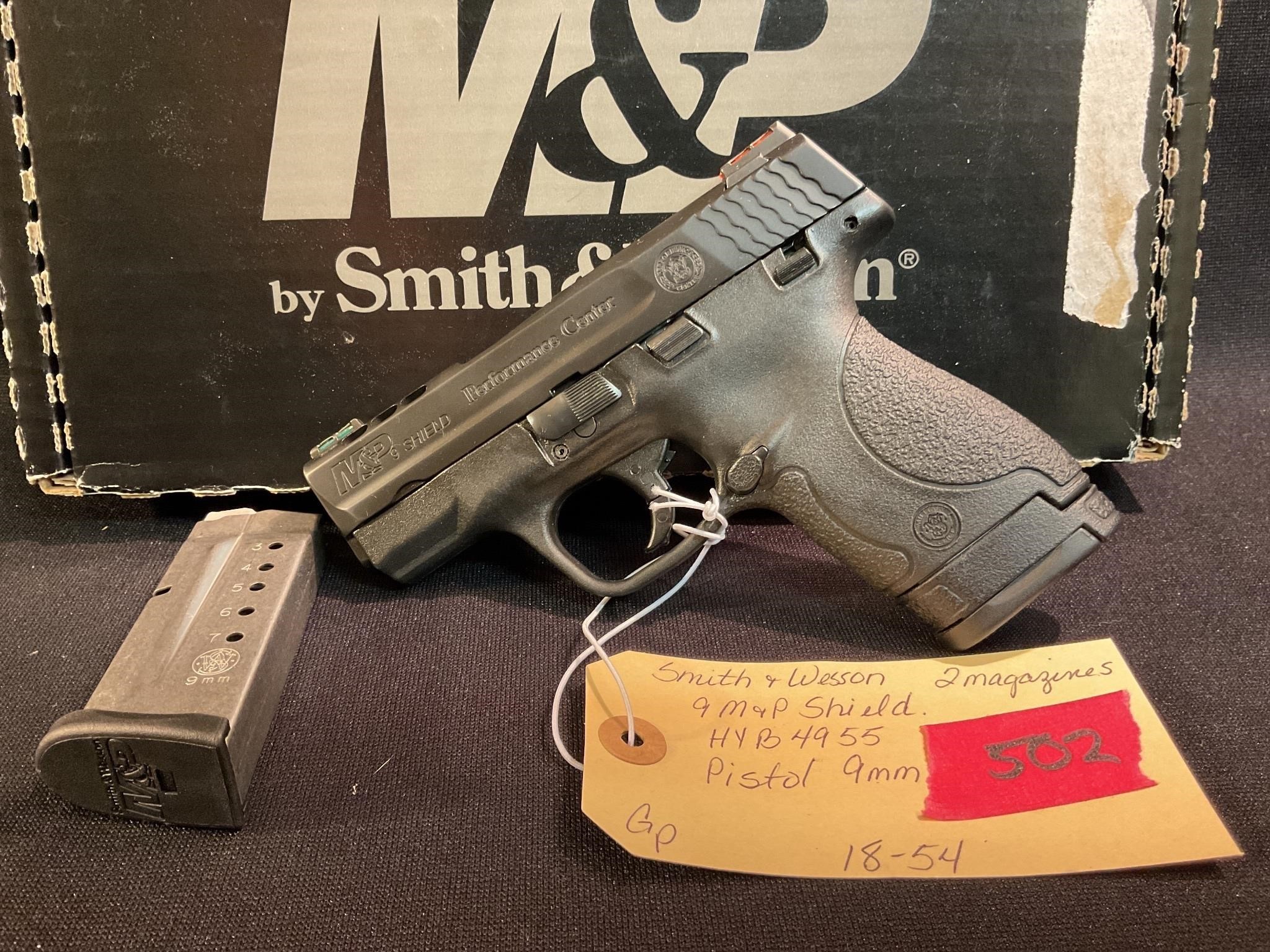 S&w m&p shield 9 mm pistol,2 mags,ib