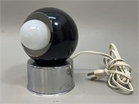 Retro Small Globe Black & Chrome Table Lamp