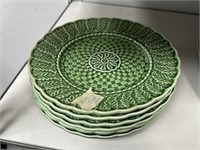 6 Portugal Basket Weave Ceramic Plates