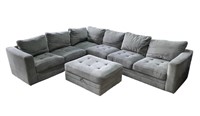 ThomasVille Grey Fabric 3-Piece Sectional