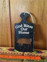 God bless our home wooden decor