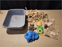 Chain, rope, mounting tape, gloves and more