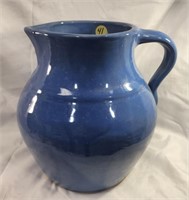 Lg. Blue Glazed  pitcher