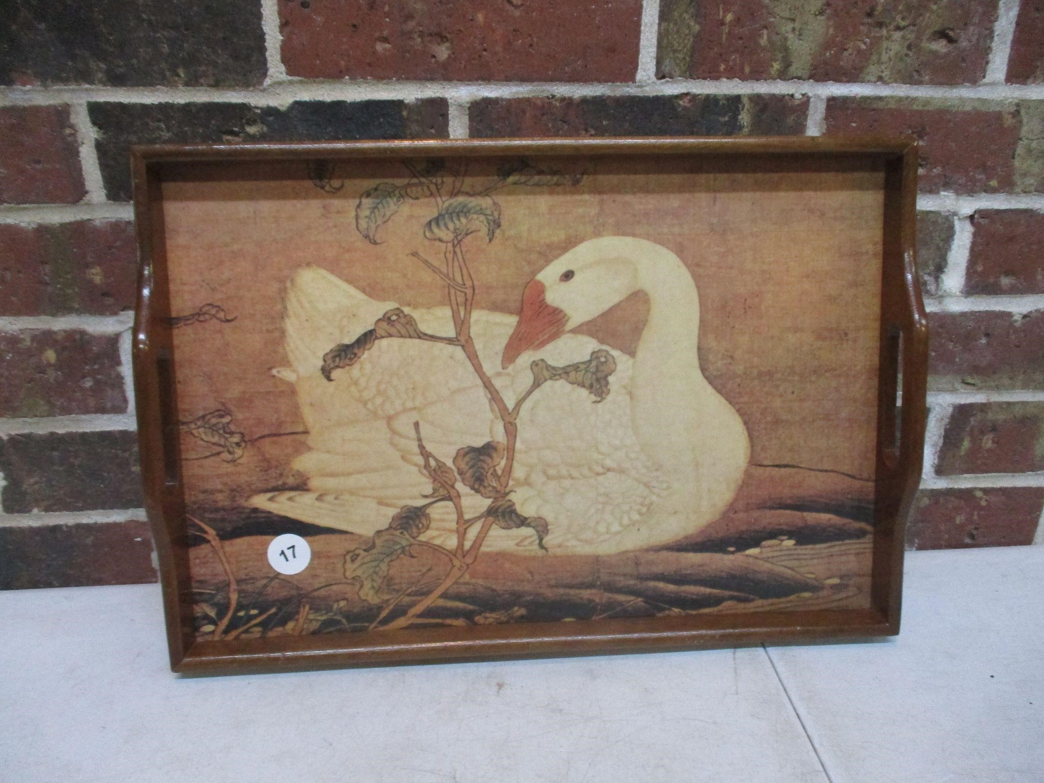 Duck Wood Tray 17x12"