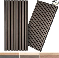 Wood Slat Wall Panel (2 Pcs, Gray Oak)