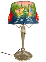 Reverse Painted Puffy Glass Lamp