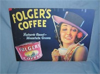 Folger's coffee retro style advertising sign