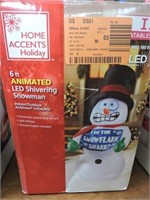 6FT Animated LED Shivering Snowman