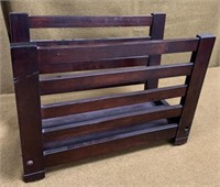 Dark Wood Magazine Rack