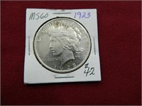 1923 Peace Silver Dollar - MS60